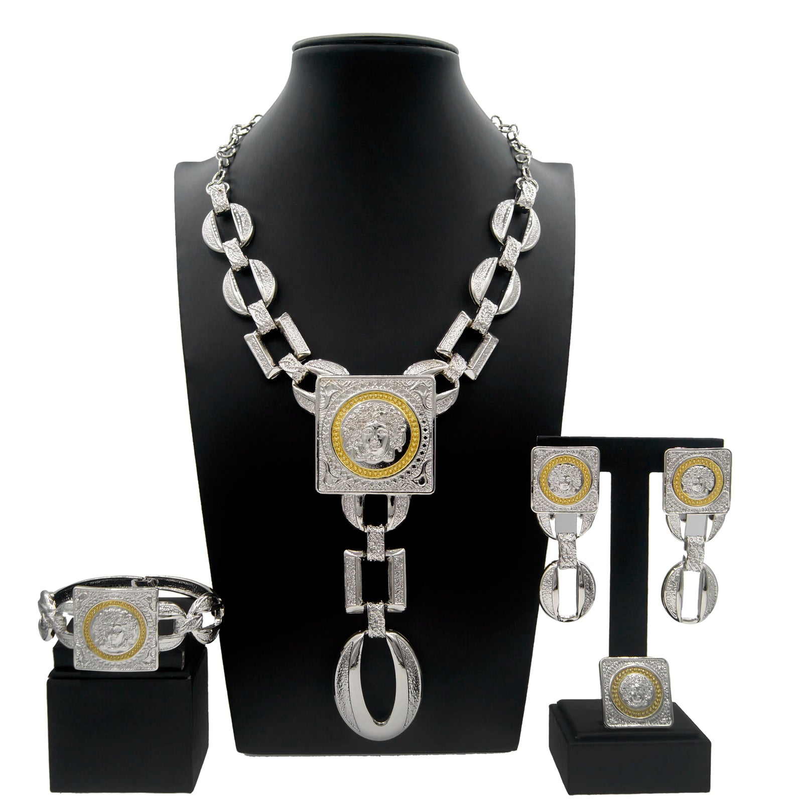 Hot Sale Fashion Necklace & Earring Jewelry Set with Pendant & Ring