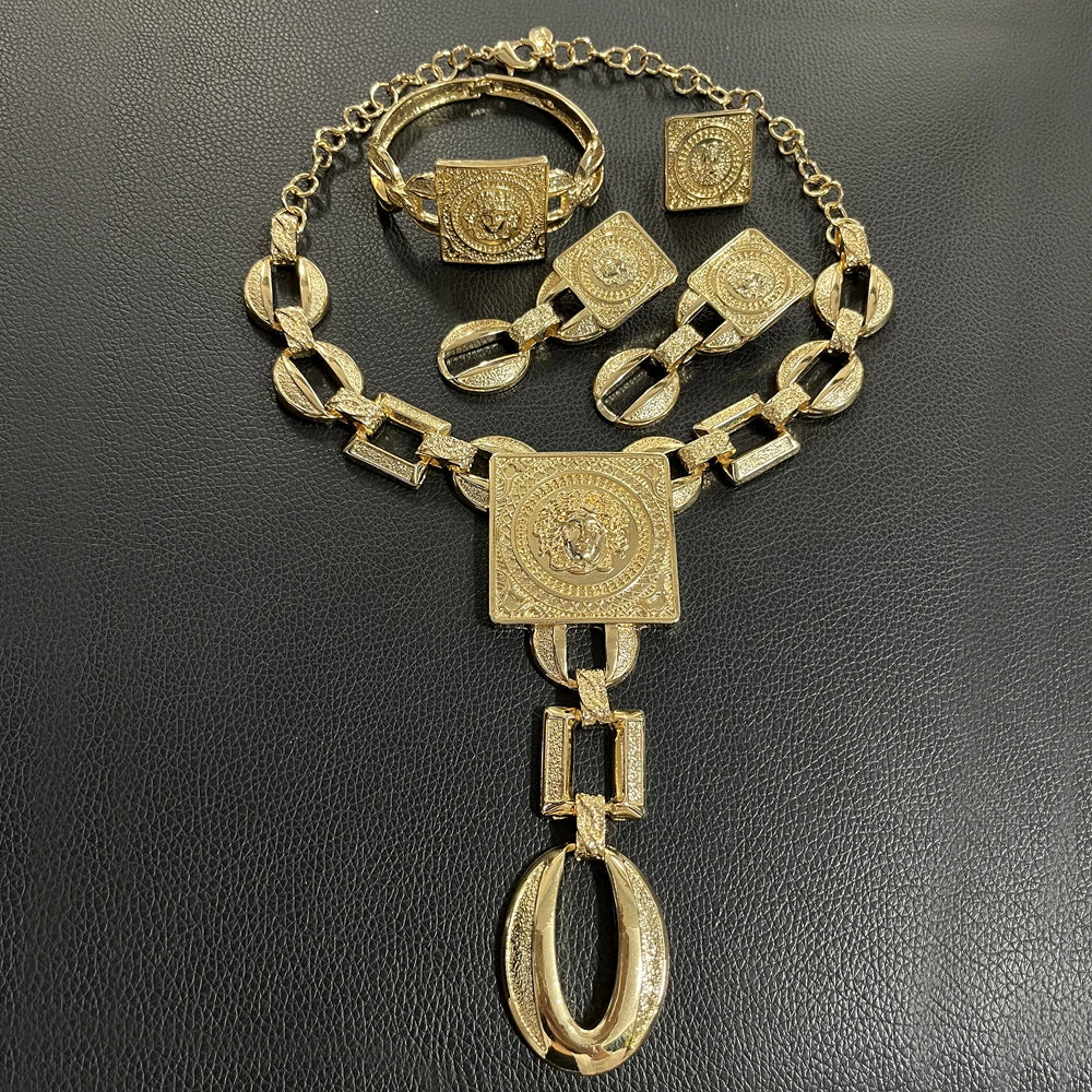 Hot Sale Fashion Necklace & Earring Jewelry Set with Pendant & Ring