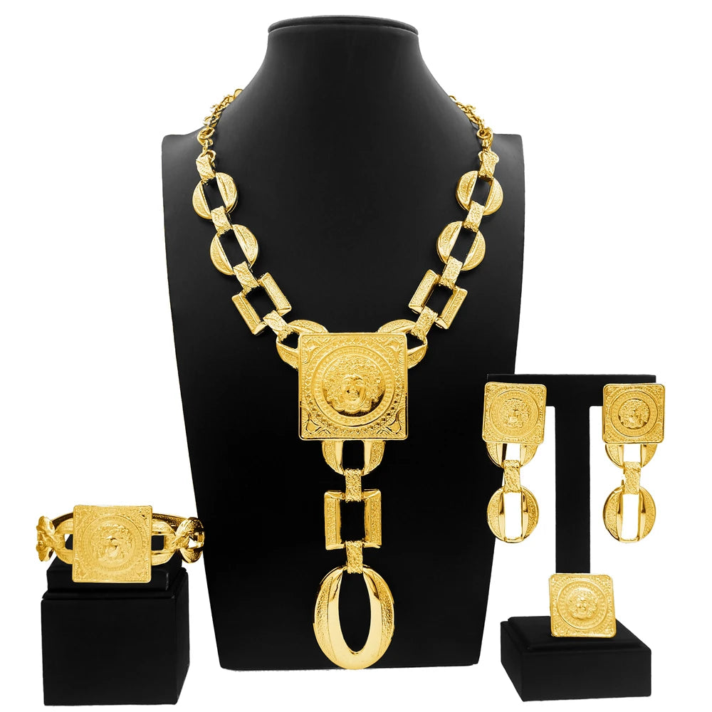 Hot Sale Fashion Necklace & Earring Jewelry Set with Pendant & Ring