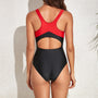 Sports One-Piece Swimsuit 2024 Racerback Slimming Swimwear Women Monokini Athletic Surf Suit