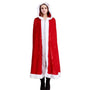 Halloween Christmas Sexy Hooded Cloak Mrs. Santa Claus Velvet Costume for Women