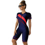 2024 Women One-Piece Swimsuit Sports Zipper Monokini Surfing Swimwear