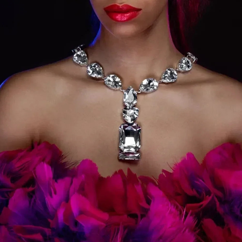 Luxurious Handmade Crystal Statement Necklace
