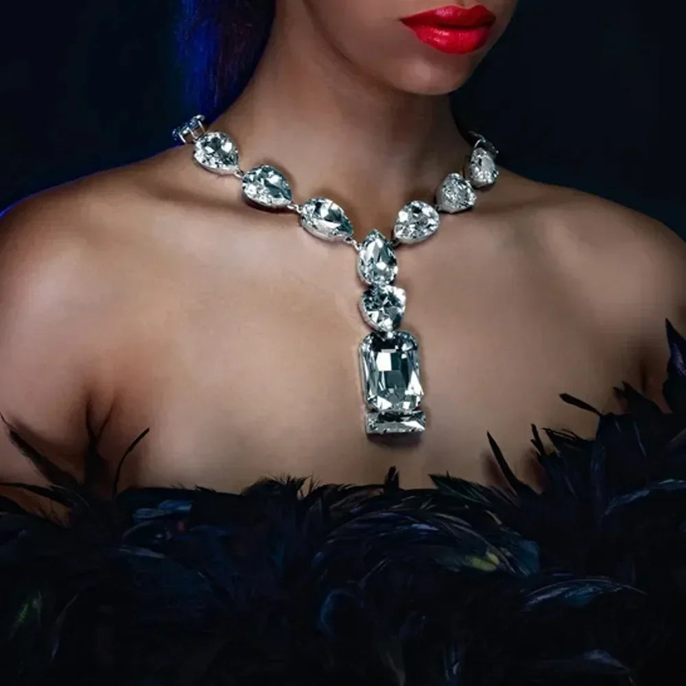Luxurious Handmade Crystal Statement Necklace