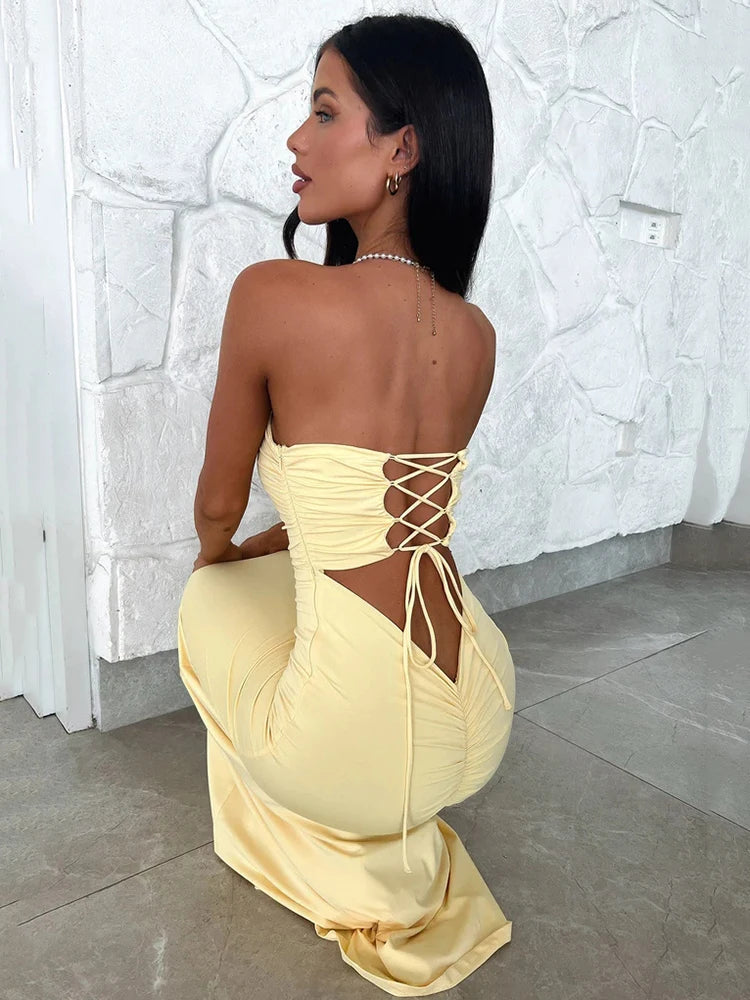 Strapless Backless Dress For Women